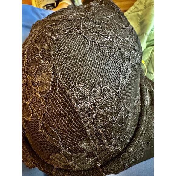 VS floral lace & mesh push up bra black Convertible Straps For Extra Support 38C - Picture 8 of 8